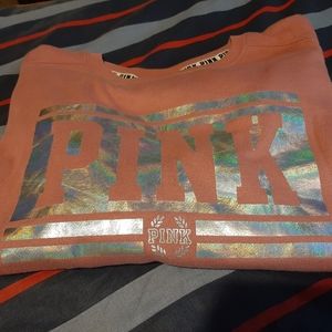 Pink crewneck sweatshirt